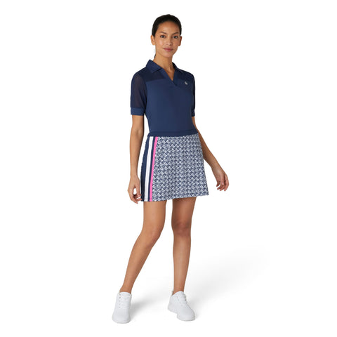 Geo Printed Side Blocked Skort