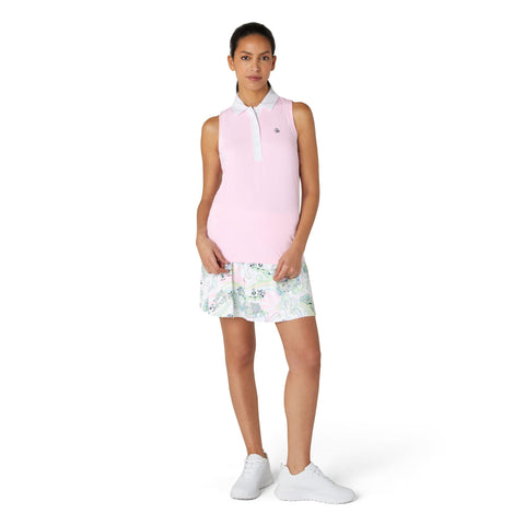 Sleveless Colour Block Meshback Polo