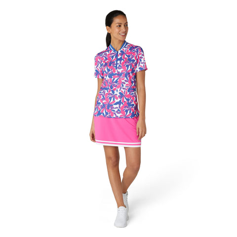Floral Print Mock Neck Shirt