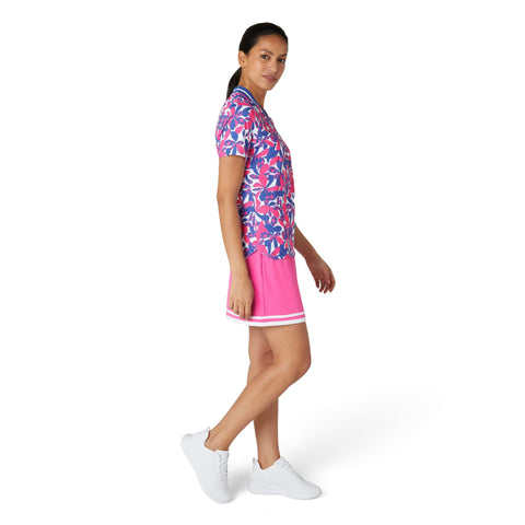 Floral Print Mock Neck Shirt
