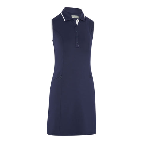 Sleeveless Snap Pla Kleid