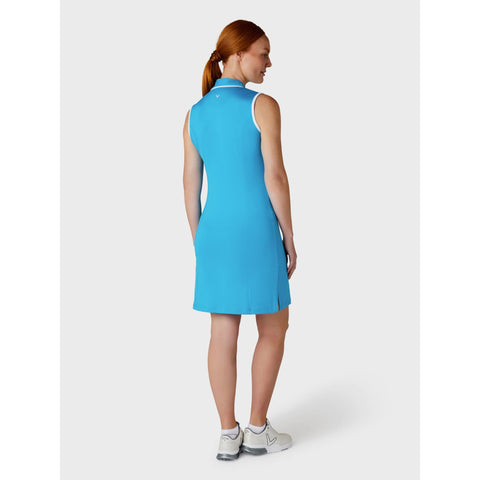 Sleeveless Snap Pla Kleid