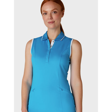Sleeveless Snap Pla Kleid