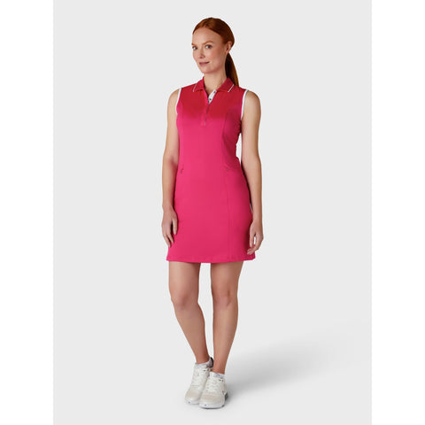 Sleeveless Snap Pla Kleid