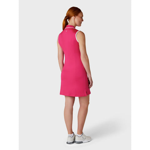 Sleeveless Snap Pla Kleid