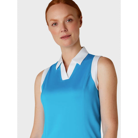 Sleeveless Colorblock Polo