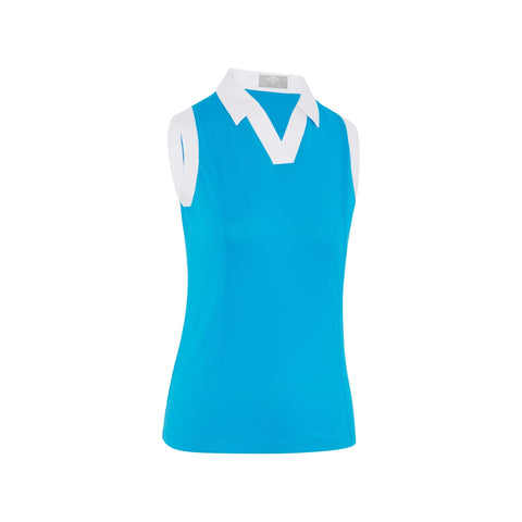 Sleeveless Colorblock Polo