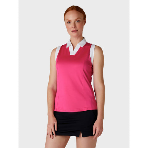 Sleeveless Colorblock Polo