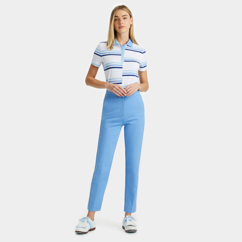 Offset Gradient Stripe Tech Polo