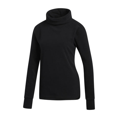 W Sweater Polarfleece Mock Schwarz