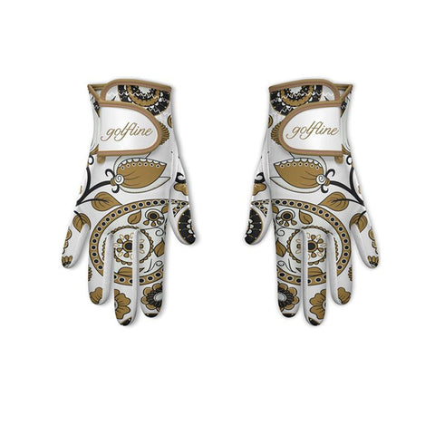 W Golfhandschuh Ornament Sand Damen RH L