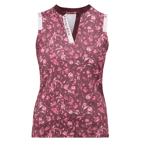 Abby Golf Polo Damen Neon Flower Pink Ärmellos L