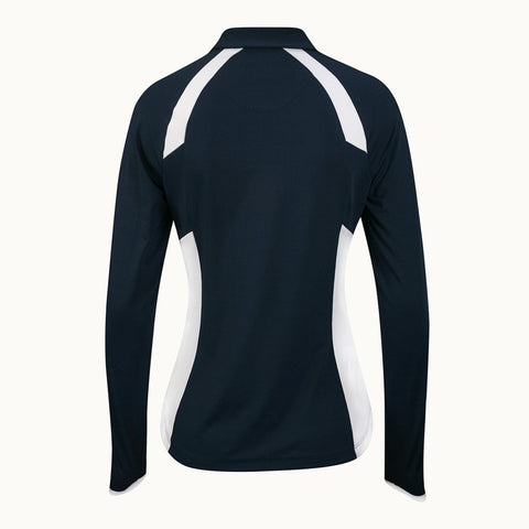 Colorblock Zip Poloshirt