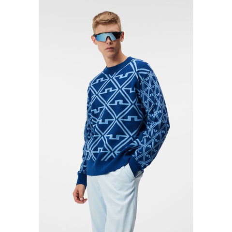 Isaac Jaquard Knitted Sweater