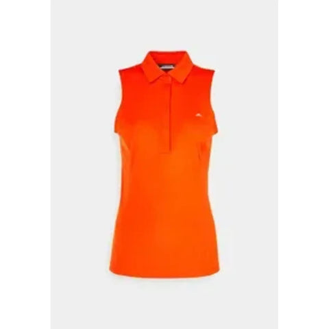 W Dena Sleeveless Golf Top Tangerine Tango
