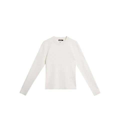 W Louise Rib Jacquard Knit Weiß
