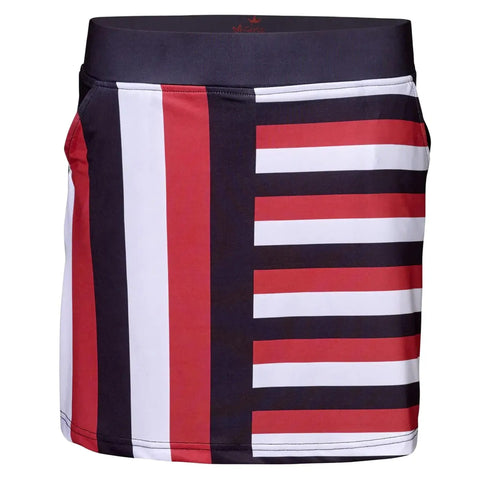 Striped Fashionista Skort Red Flow