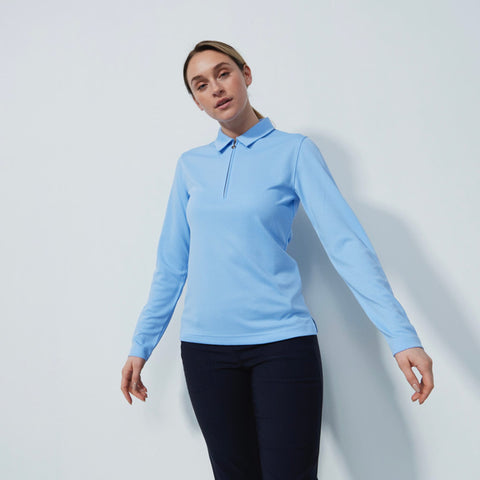 Peoria Ls Polo Shirt Belle Blue M