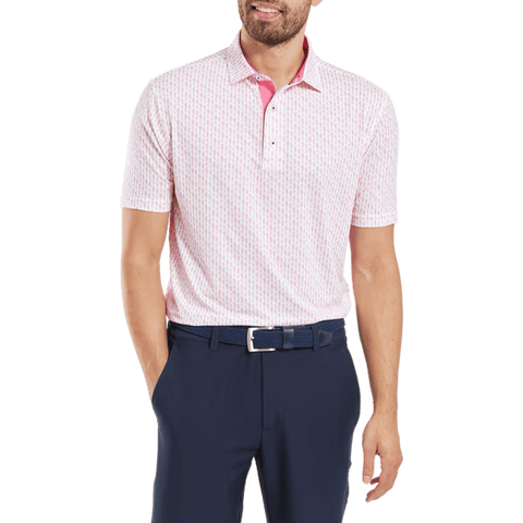 Figure Print Polo Herren