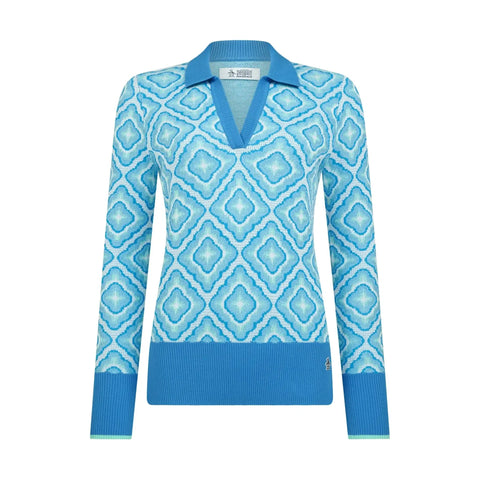 Lattice Jacquard Pullover