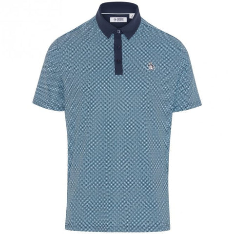 All-Over Retro Micro Floral Print Polo