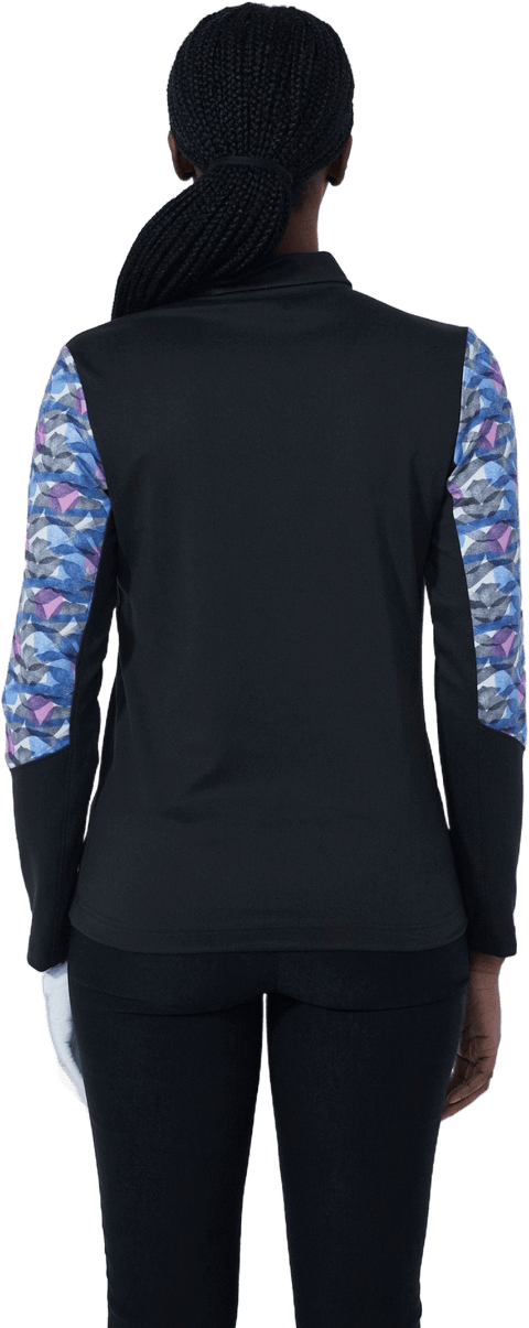 Print Peach Poloshirt Damen