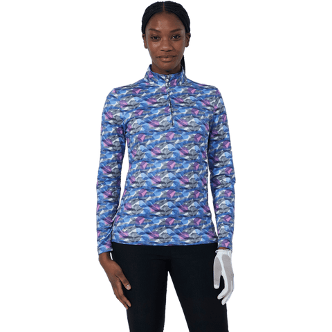 Print Peached Poloshirt Damen