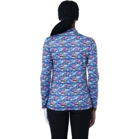 Print Peached Poloshirt Damen