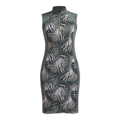 Black Palm Pale Pink Golfkleid Damen