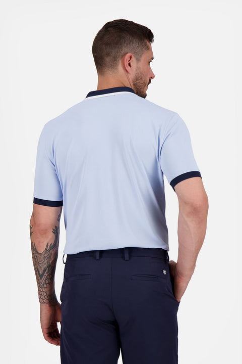 Embossed Logo Piqué Slim Fit Poloshirt Herren