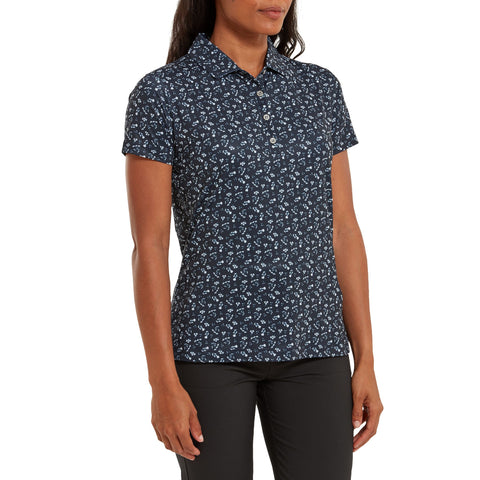 Floral Print Poloshirt Damen