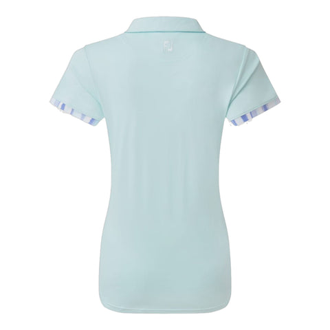 Watercolour Trim Pique Poloshirt Damen
