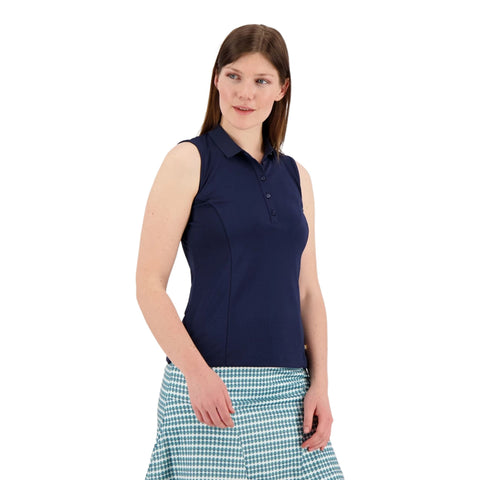 Piquet Knit Poloshirt Damen