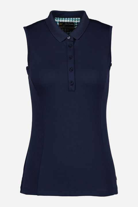 Piquet Knit Poloshirt Damen