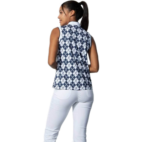 Abruzzo Argyle Sleeveless Polo Shirt Damen
