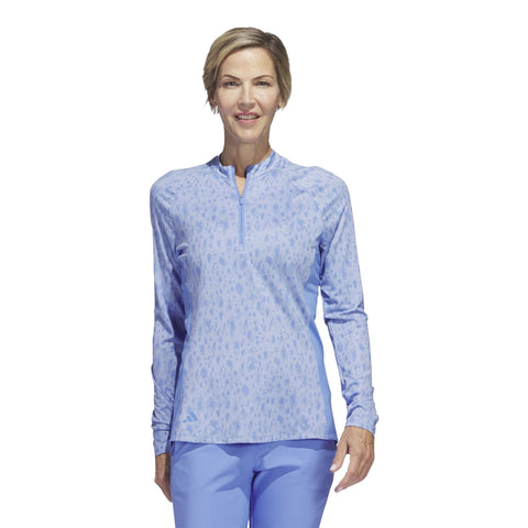 U365 Print Langarm-Poloshirt Damen