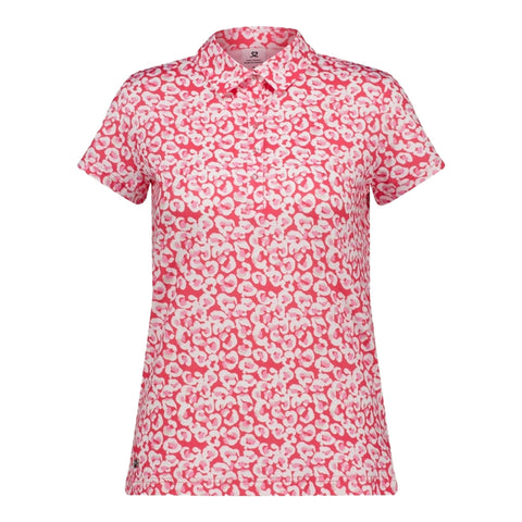 Allover Print Poloshirt Damen