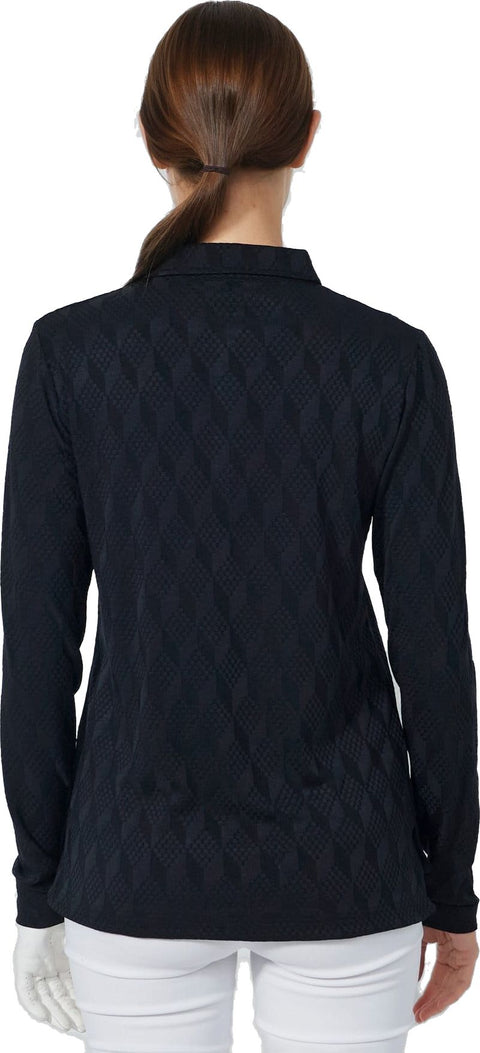 Graphic Jacquard Poloshirt Damen