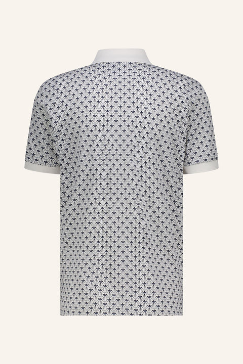 All Over Trefoil Polohemd Herren