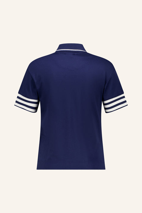 3-Streifen Poloshirt Damen