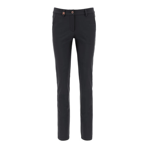W String Hose Schwarz Damen
