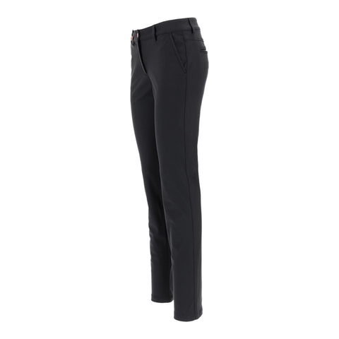 W String Hose Schwarz Damen