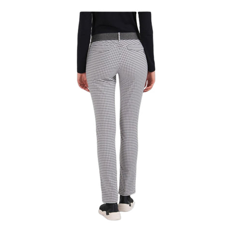 Sicuro Weiß/Schwarz Kariert Hose Damen