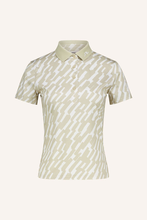 Tour Tech Print Poloshirt Damen