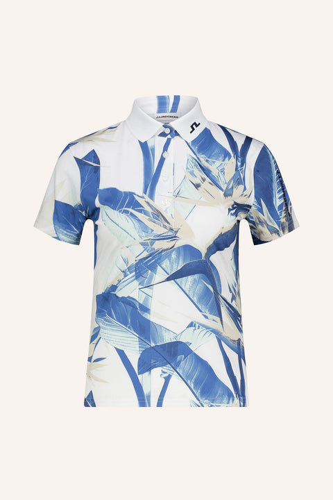 Tour Tech Print Poloshirt Damen