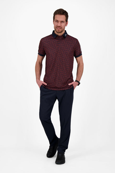 Tour Tech Print Poloshirt Herren