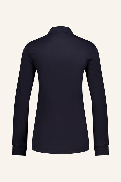 Long Sleeve Polo Half Neck Damen