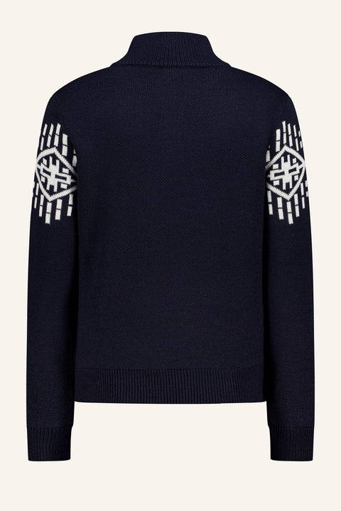 Halbhals Pullover Gefüttert Damen