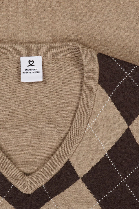 Argyle V-Neck Pullover Herren