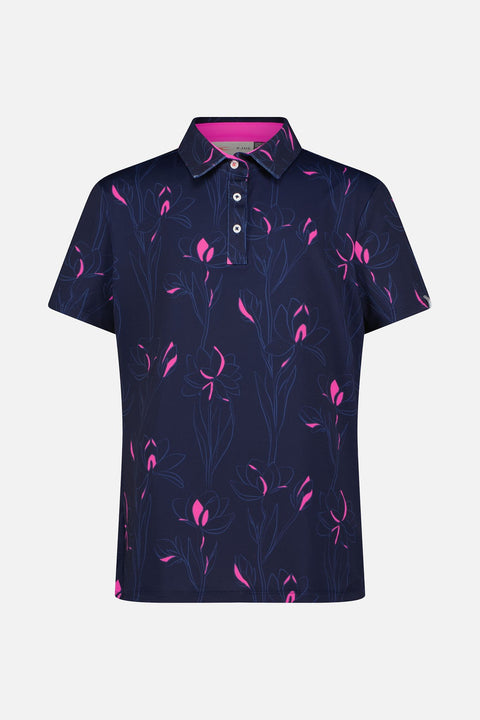 Printed Polo Poloshirt Damen